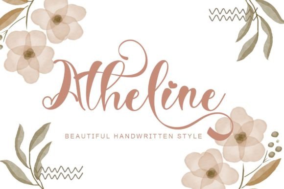 Atheline Font: Elegant Script for Handmade Products