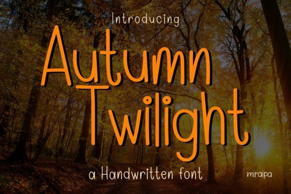 Autumn Twilight: A Playful Handwritten Font for Web Design Projects