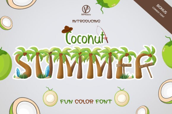 Coconut Summer: A Tropical Color Font for Web Design and Digital Branding