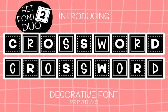 Crossword: A Playful Decorative Font for Makers and Creative Sellers