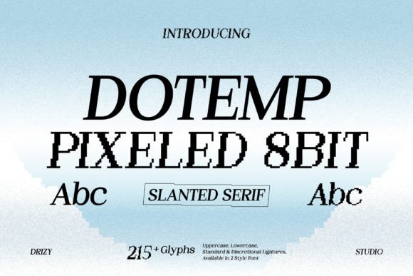 Dotemp Font: Retro Pixel Style for Small Business Branding
