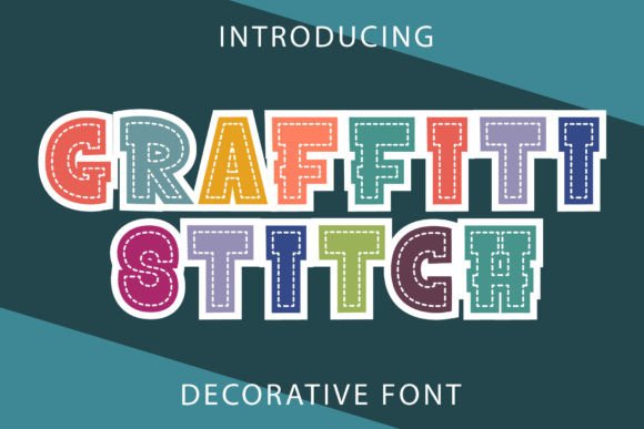 Graffiti Stitch Font for Playful Editorial Design