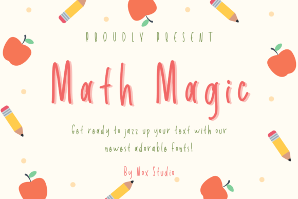 Math Magic Font: Authentic Handwritten Branding for Small Business