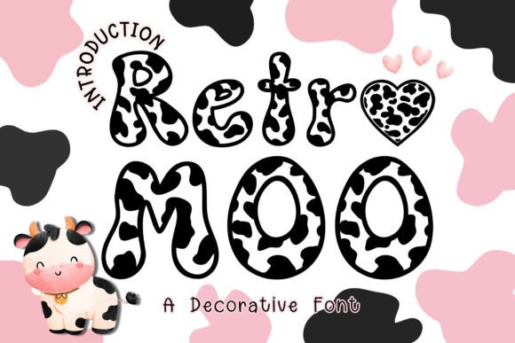 Retro Moo Font for Cute Crafts and Kids Projects