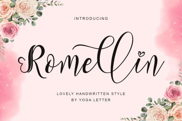 Romellin Font: Heartfelt Script for Wedding & Craft Designs