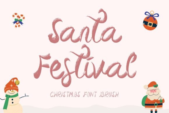Santa Festival: A Unique Brush Font for Festive Branding and Campaign Design