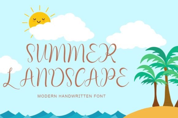 Summer Landscape: A Handwritten Font for Warm-Weather Editorial Design