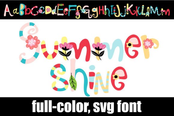 Summer Shine: A Vibrant Color Font for Summer Designs