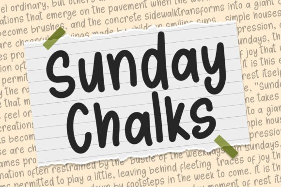 Sunday Chalks Font for Handmade Labels and Craft Designs
