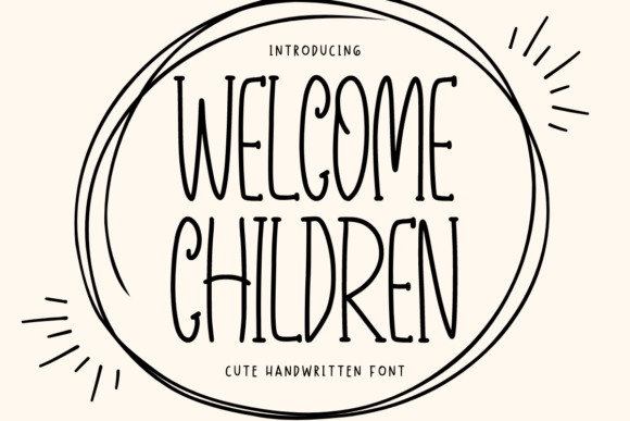 Welcome Children Font for Playful Editorial Design