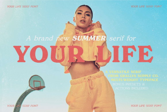 Your Life: A Summer-Inspired Serif Font for Elegant Editorial Design
